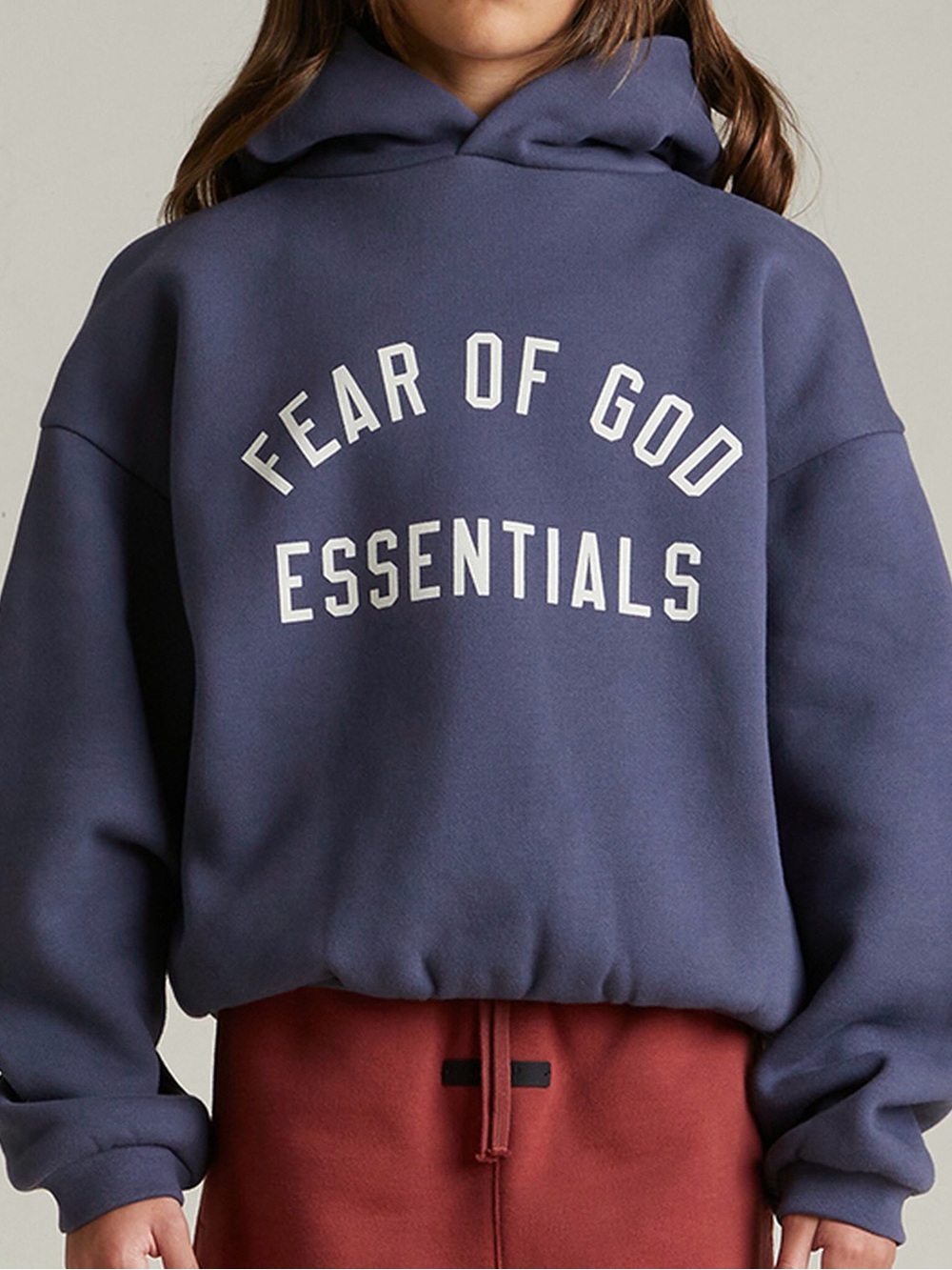 Fear of God Essentials Marine Kids Hoodie